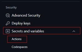 Secrets and Variables Actions
